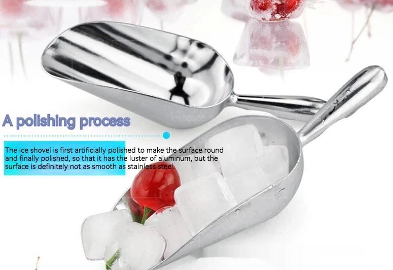 Aluminum Alloy Ice Shovel Scoop Plastic Charcoal and Ash scoop Wood Chip Scoop Barbecue Grid Plastic Suit Pellets Saw Dust