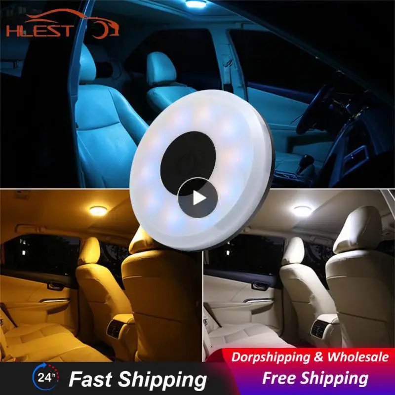 

Автомобильная потолочная лампа для чтения, магнитная лампа для внутреннего интерьера, автомобильная лампа для освещения, USB-устройство для дома, RV, автомобиля, грузовика, 3 цвета