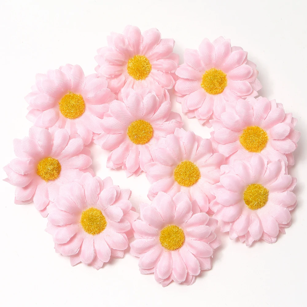 10/20 Stück Gänseblümchen-künstliche Blumenköpfe aus Seide, künstliche Blumen für Heimdekoration, Hochzeit, Party, DIY, Kranz, Sammelalbum, Basteln, Geschenkzubehör – Detail 12
