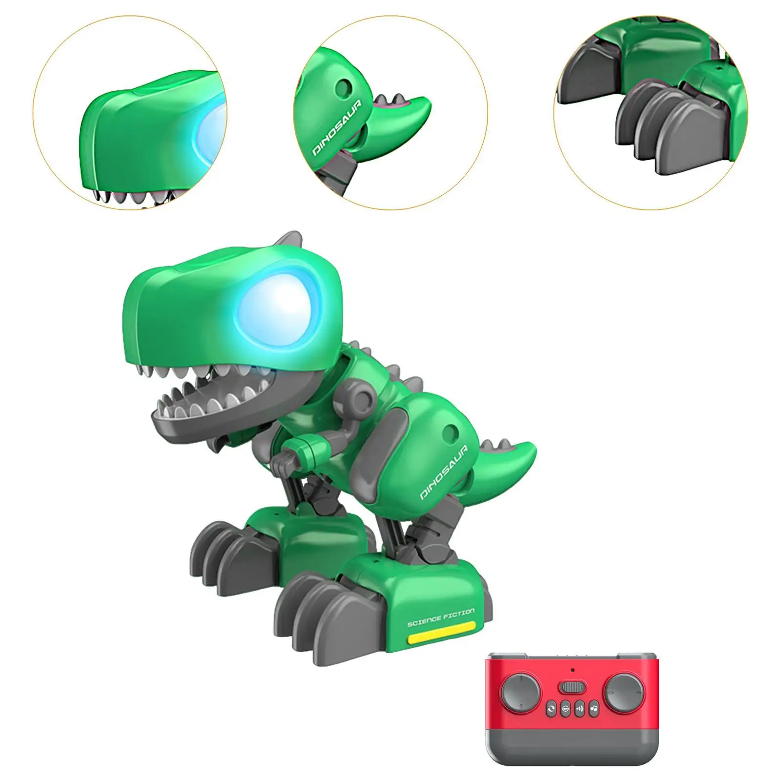 Mechanical Dinosaur Toy,Electric Walking Dinosaur Interactive Toy,Electric
