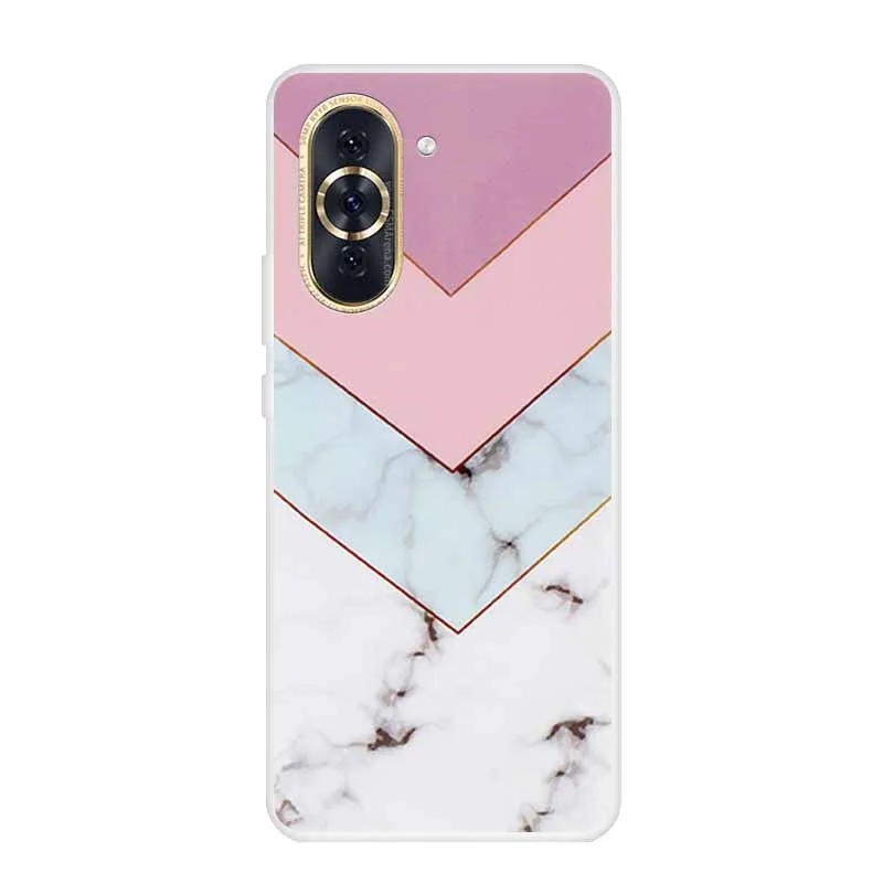 Huawei Nova 10 Pro Clear Marble Soft TPU Silicone Back Cover – Elegant Protective Case