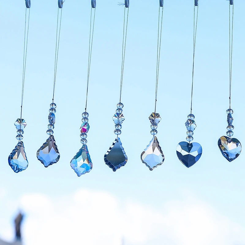 Suncatcher Wind Chimes Garden Crystal Pendant Balcony Hanging Accessorie Outdoor Windbell Home Wall Pendants Room Decoration