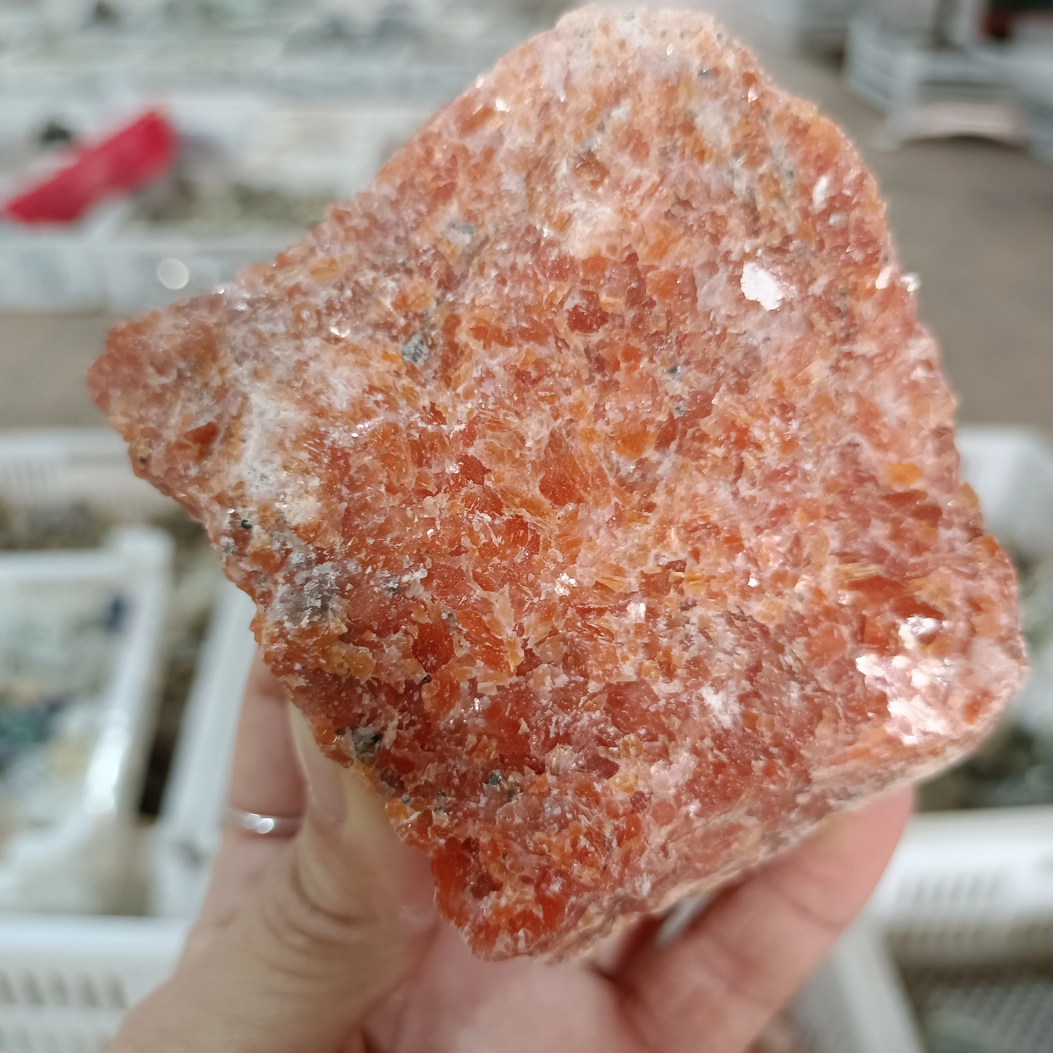 Natural Orange Sunstone, Orange Crystal Ore, Irregular Quartz Rough Rough Stone, Mineral, Reiki, Healer, Degaussing 3