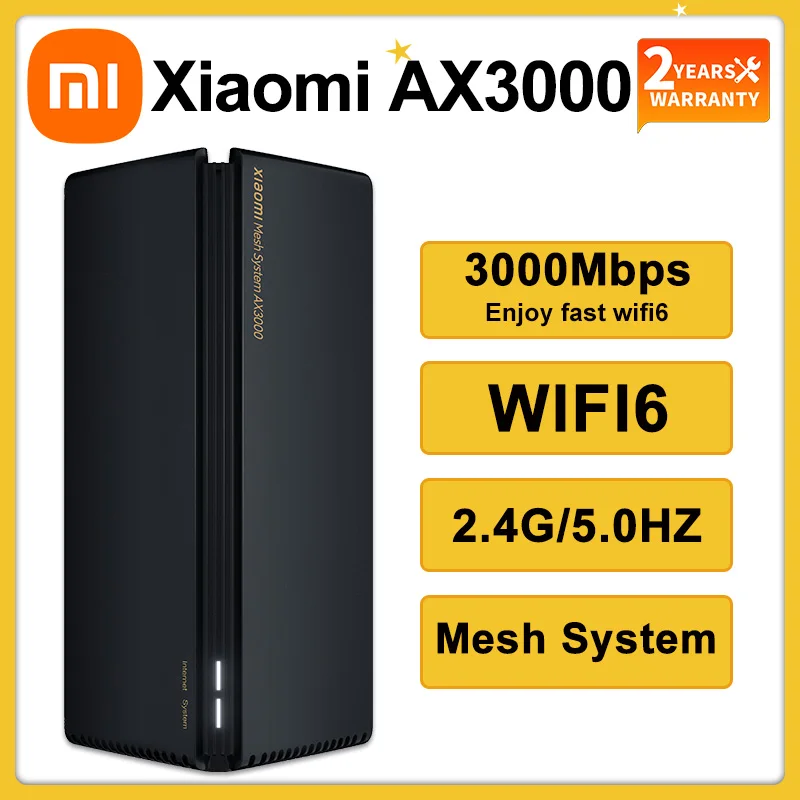 New Original Xiaomi AX3000 Wireless Router WiFi 6 Full Gigabit Mesh 256M  3000Mb Repeater OFDMA Signal Amplifier Extender 2.4G 5G