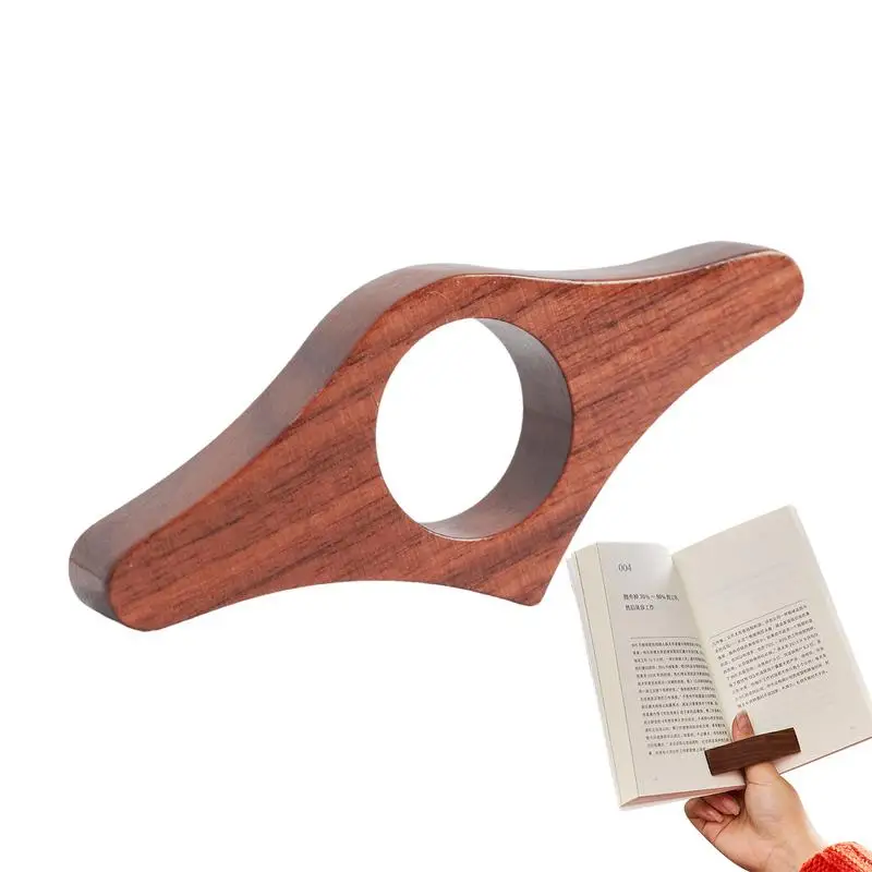 Wooden Thumb Bookmark Thumb Book Page Support Wooden Book Finger Page Holder Reading Aids Book Accessories Tools For Reading