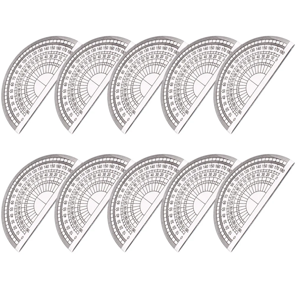 Protractor Math Geometry Clear Students Supplies for Drafting Small Plastic Protractors 180 Degrees