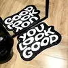 You Look Good Bathroom Rug, Bathroom Non Slip Carpet, Comfortable Furry Bathtub Mat, Home Decor, Room Decor,Black 2