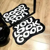 You Look Good Bathroom Rug, Bathroom Non Slip Carpet, Comfortable Furry Bathtub Mat, Home Decor, Room Decor,Black 2
