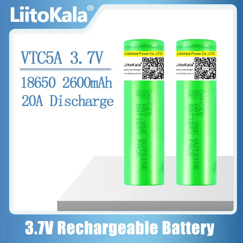 1-30 pièces LiitoKala 3.7V 2600mAh VTC5A batterie Li-ion rechargeable 18650 Akku US18650VTC5A 35A jouets lampe de poche