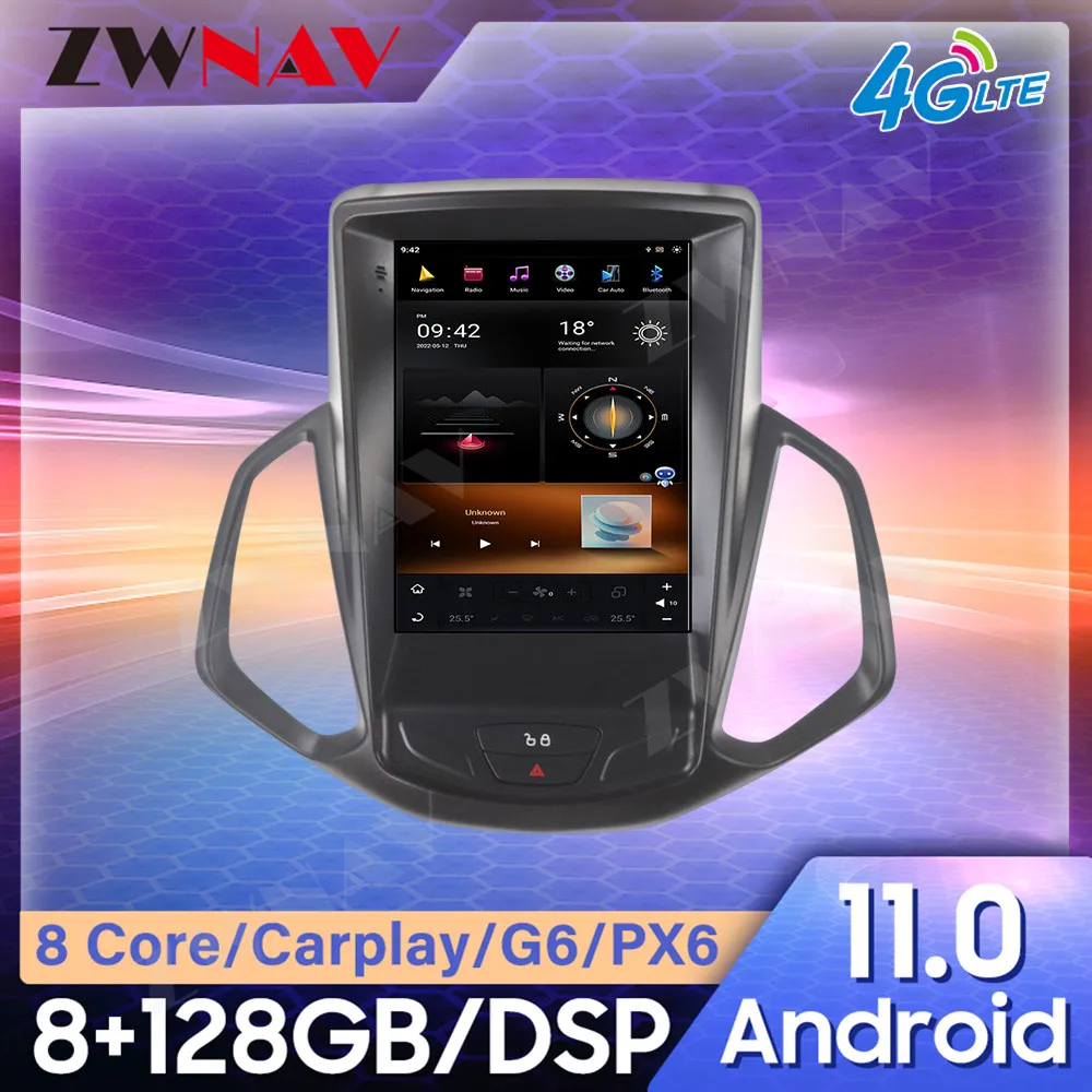 

Для Ford Ecosport 2013-2018 Android 11 128G CARPLAY DSP Tesla экран Автомобильный мультимедийный плеер GPS радио аудио стерео