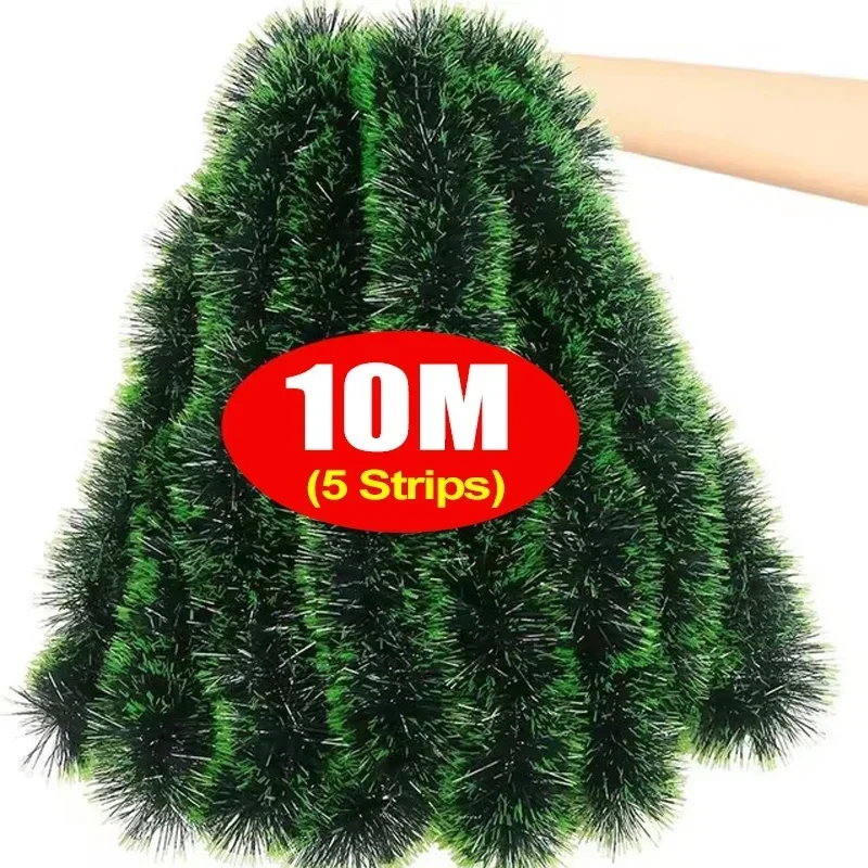 thumbnail image 1 of Christmas Green Cane Ribbons Garland DIY Xmas Tree Ornaments Green Cane Ribbons Wreath Hanging Pendents Navidad Party Decoration, 1 of 5