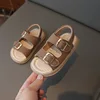 2024 Stylish Summer Baby Sandals for Boys Girls Non-Slip PU Leather Outdoor Walking Shoes Solid Toddlers Beach Shoes 1-4Y H04202 4
