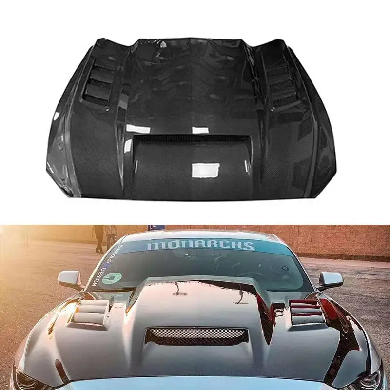 ABS フロント エンジン フード グリル 装飾 カバー 適用: フォード/FORD F150 ラプター 2009-2014 カーボンファイバー調 カーボン調 AL-RR-2436 AL ABSエンジンフードエアベントカバー、フロントアッパーボンネット