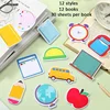 12 PCS Teacher Sticky Notes Cute Sticky Notes Back to School Sticky Notes Pencil Ruler Blackboard Apple Shaped Self Sticky Cart 3