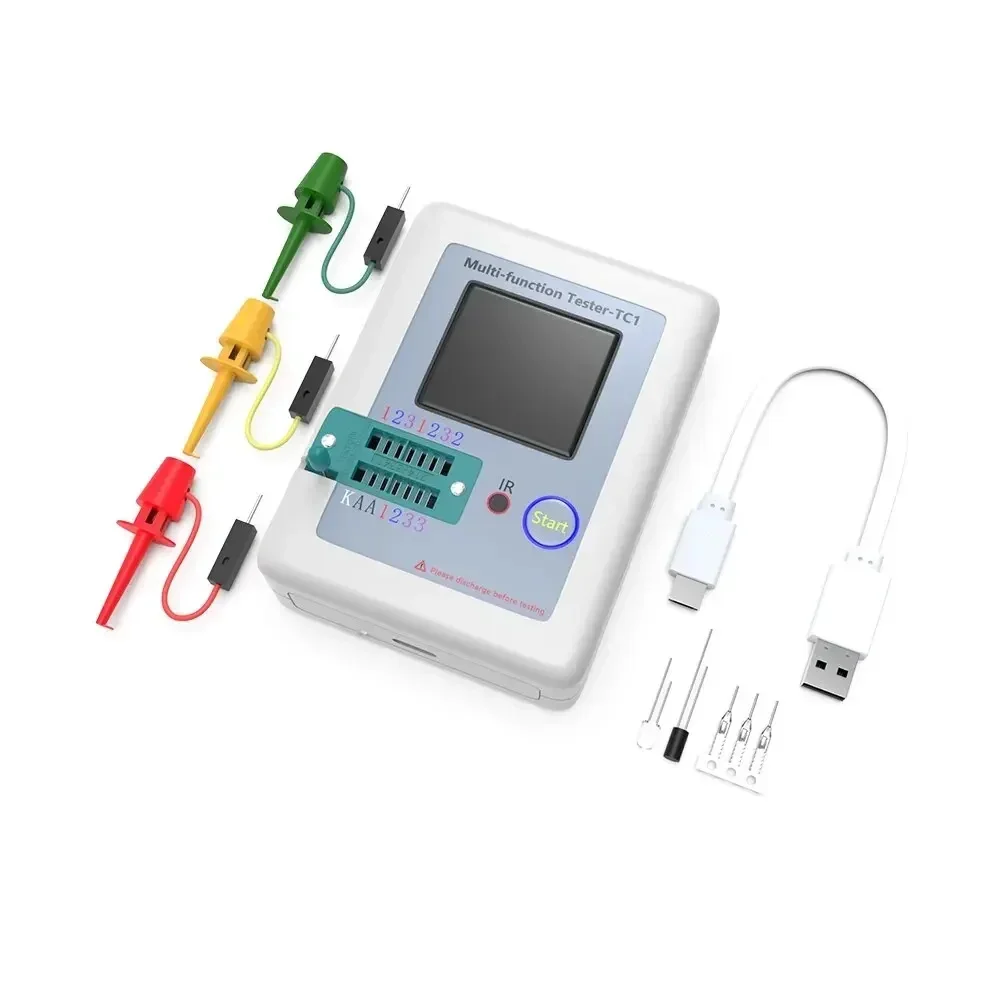 Transistor Tester LCR TC1 1.8 Inch TFT LCD Display Multimeter Diode Triode Capacitor Resistor Test Meter