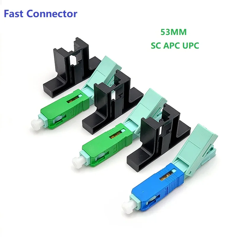 

50/100/200 PCS 53MM SC APC UPC Fast Connector Field Connector SM FTTH Optical Fiber connector 53mm apc free shipping