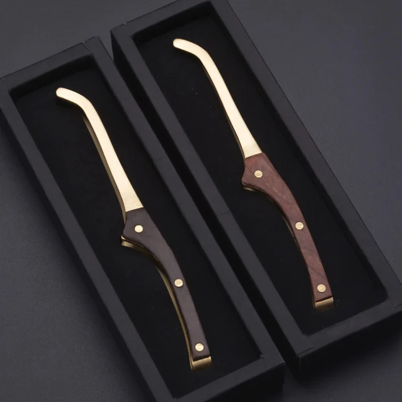 17cm Anti-hot Wood Copper Tea Clip Non-Slip Tea Set Tweezers Ceremony Accessories Household Supplies Wooden Tongs