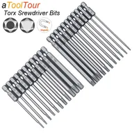 Torx Screwdriver Flat Head Tamper Proof Security Drill Bit Set for Electric Drill Magnetic Extension Adapter Star Hex Spline Bit 2
