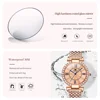 OLEVS 9942 Waterproof Inlaid diamond Luxury  Women Wristwatch, Fashion Stainless Steel Strap Quartz Watch For Women 6