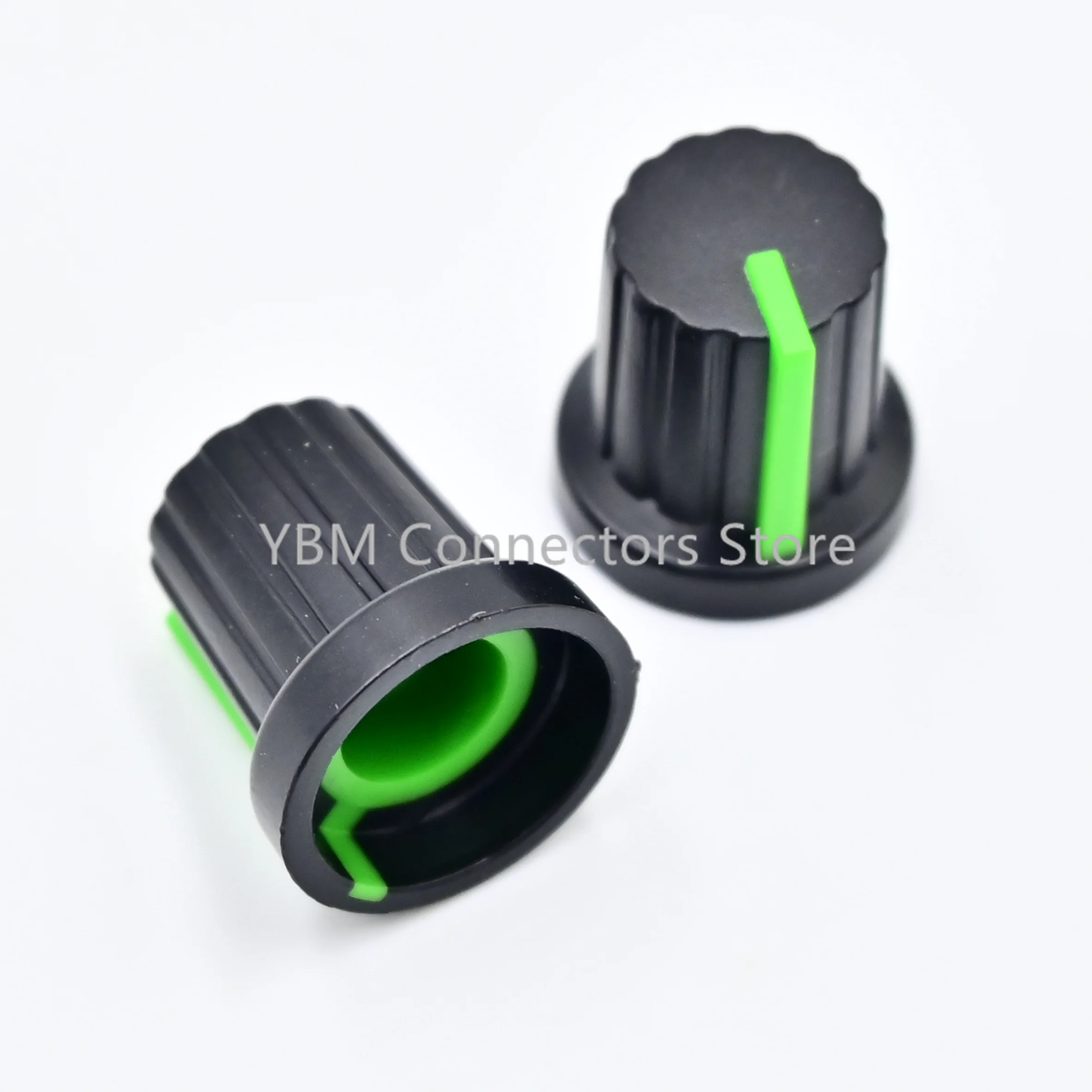6mm Shaft Hole Dia Plastic Threaded Knurled Potentiometer Knobs Caps potentiometer knob cap plastic knob cap