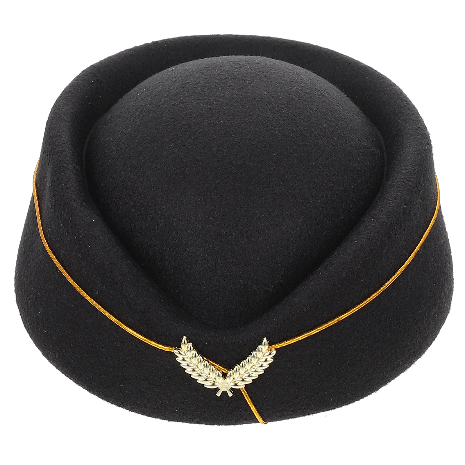 

Stewardess Pillbox Hat Felt Flight Attendant Cap Air Hostesses Hat Uniform Plane Stewardess Cap Cosplay Perform Cap Women