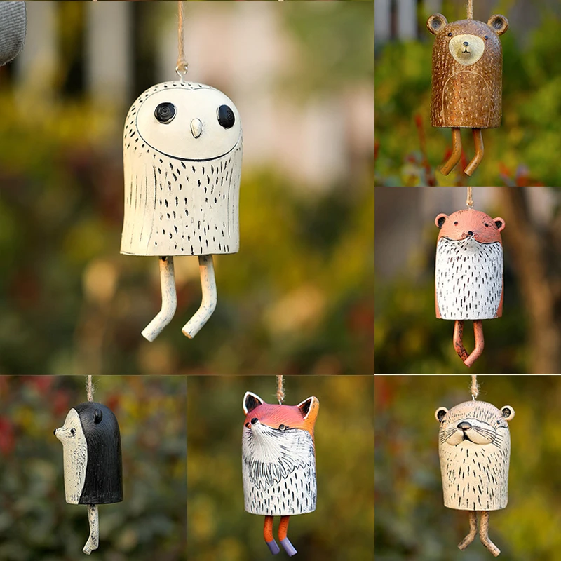 

Creative Animal Resin Wind Chimes Room Decor Cute Groundhog Owl Raccoon Wind Chimes Bells Garden Outdoor Decor Nordic