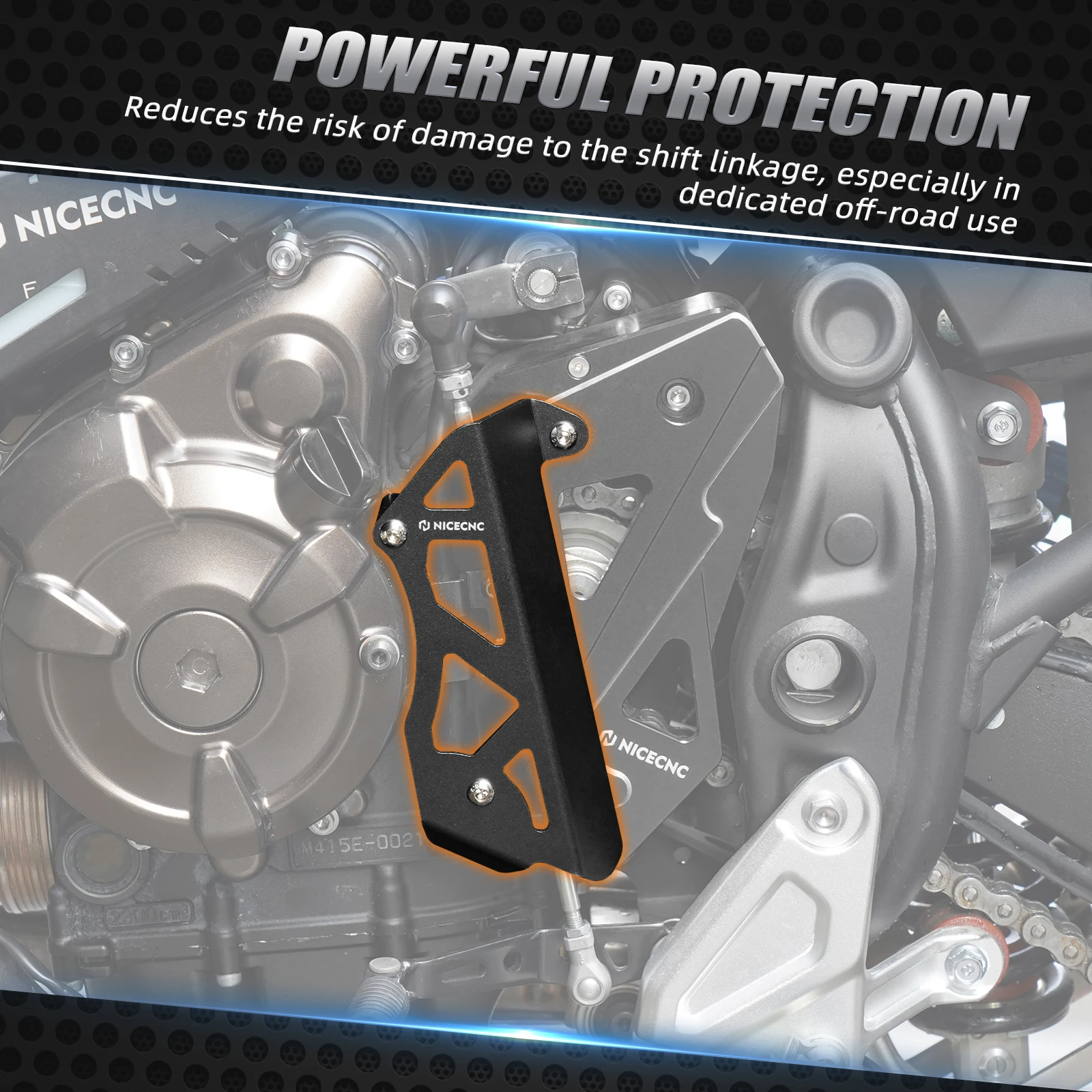 Für Yamaha 2019-2024 Tenere 700 XTZ 700 Getriebe Shift Linkage Abdeckung Chian Schutz Kettenrad Abdeckung Rally Edition 2020 2021 2022 2023 24 – Detail 3