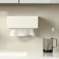 SHIMOYAMA Plastic Tissue Box Magnetic Suction Wall-mounted Toilet Paper Case Car Kitchen Home Desktop Napkin Storage Holder 2