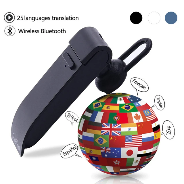 Tradução fones de ouvido 144 idiomas traduzir instantaneamente inteligente  tradutor de voz sem fio bluetooth-compatível tradutor fone de ouvido