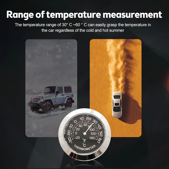 30 ~-60 ℃ Mini Auto Armaturen brett Thermometer tragbares Fahrzeug