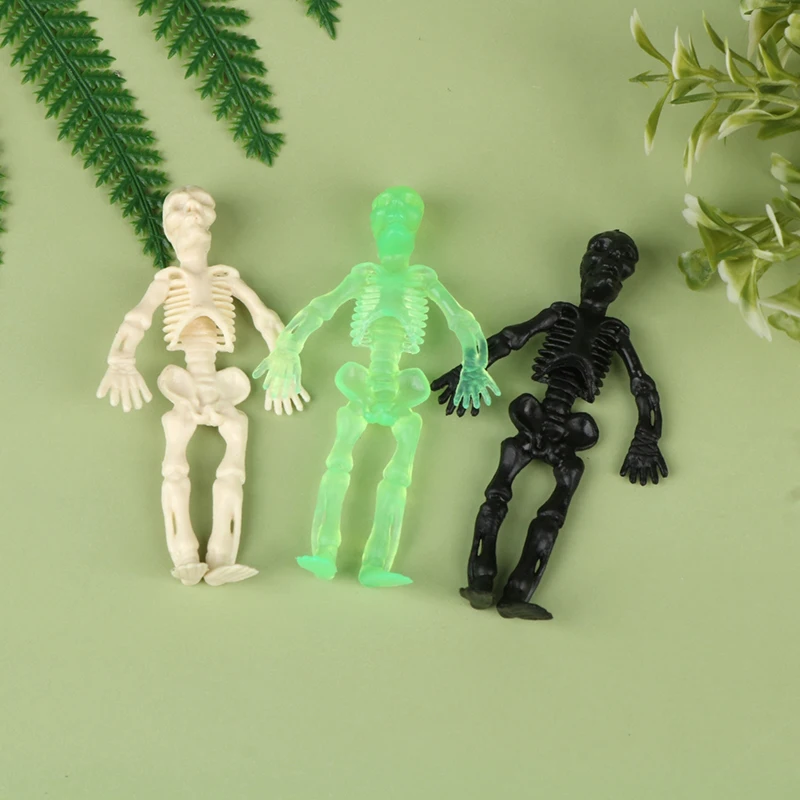 Halloween Mask Mini Skull Doll Human Skeleton Halloween Decorations Skeleton Zombie Toy Non-toxic Halloween Decor Horror Themed Party Ornament