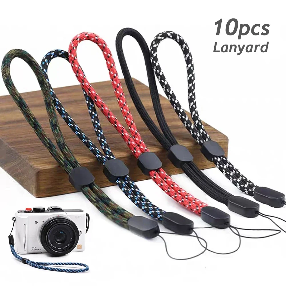 10Pcs Flashlight Lanyard Hand Wrist Strap Lanyard Adjustable Wristlet Straps Keychain String for Cell Phone Keychain Flashlight