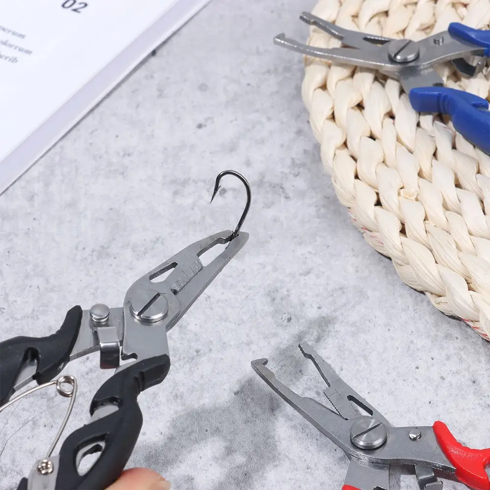 Clipper Tool Plastic Handle Multi-function Bait Line Cutter Stainless Steel Scissor Hook Removers Fishing Pliers