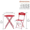 Indoor/Outdoor 3-Piece Bistro Set Folding Table and Chairs Patio Seating 2