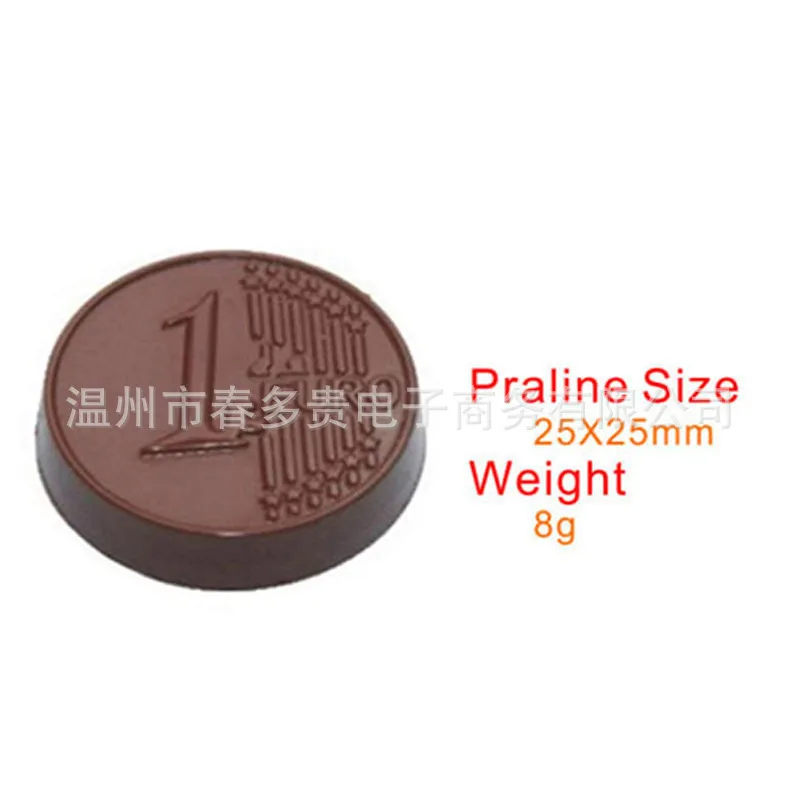 1 Euro Coins PE Polycarbonate Chocolate Molds Kitchen Accessories Pastry Creative Chocolate Forma to Bakeware Cake Baking Tools