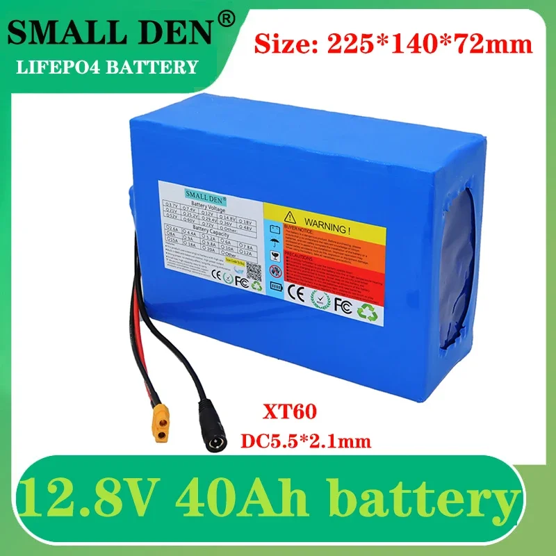 

12.8V 40Ah Lifepo4 battery pack 4S6P 32700 built-in 40A same port charge and discharge balance BMS 12V power supply