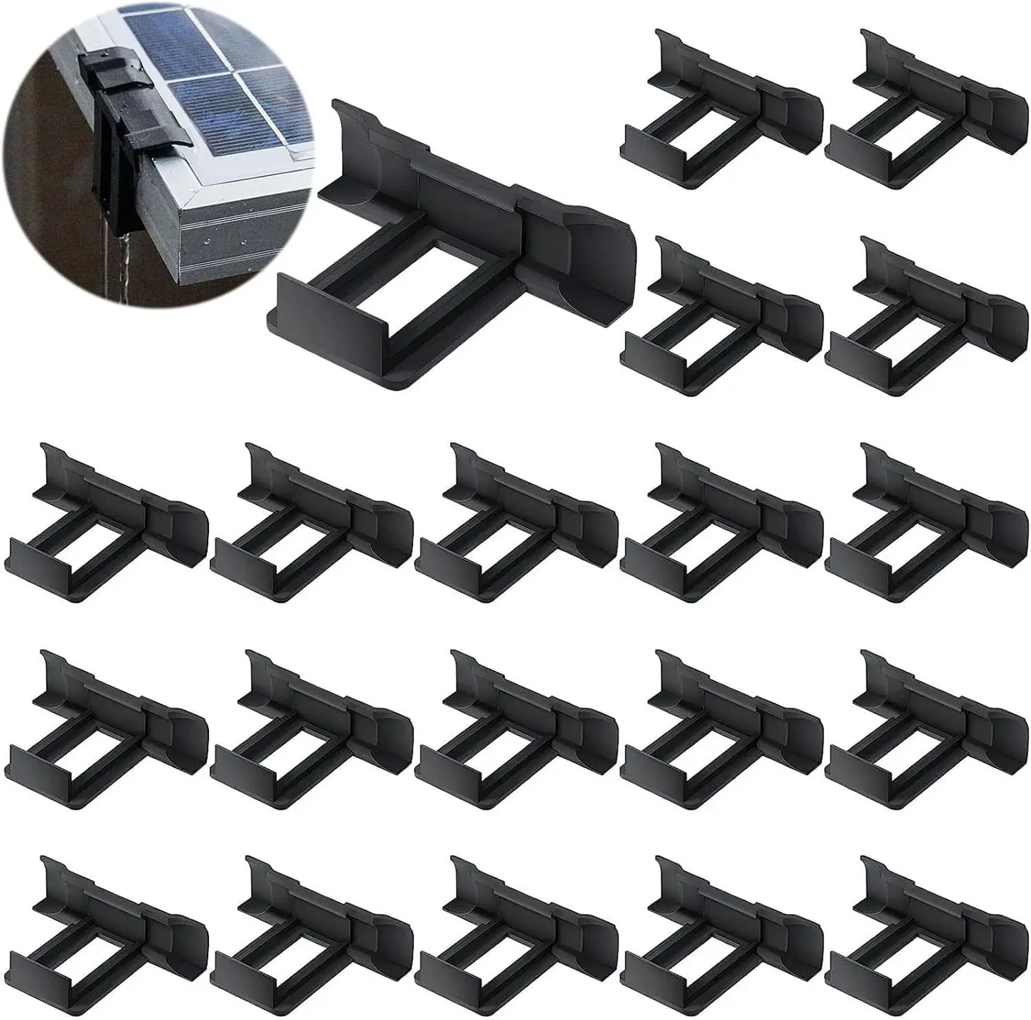 Description Picture 2 of item10Pcs 30/35/40mm Solar Panel Water Drainage Clips Photovoltaic Modules Cleaning Clips For Water Drain Solar Power Supplies