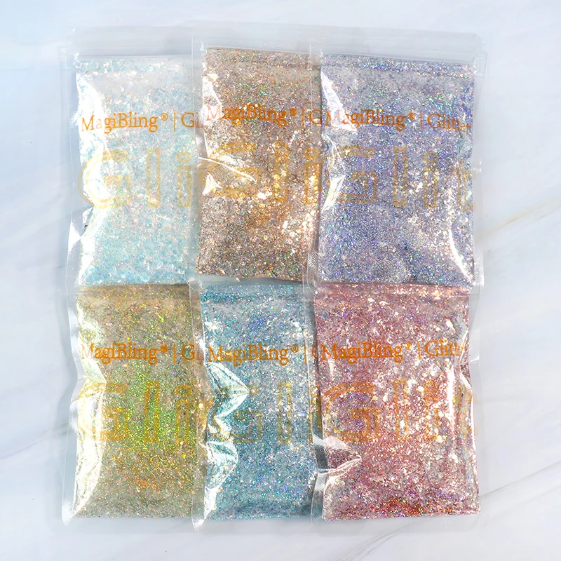 Nail Glitter Nail Powder MagiBling 100g Mixed Mermaid Sequins for Nail Art