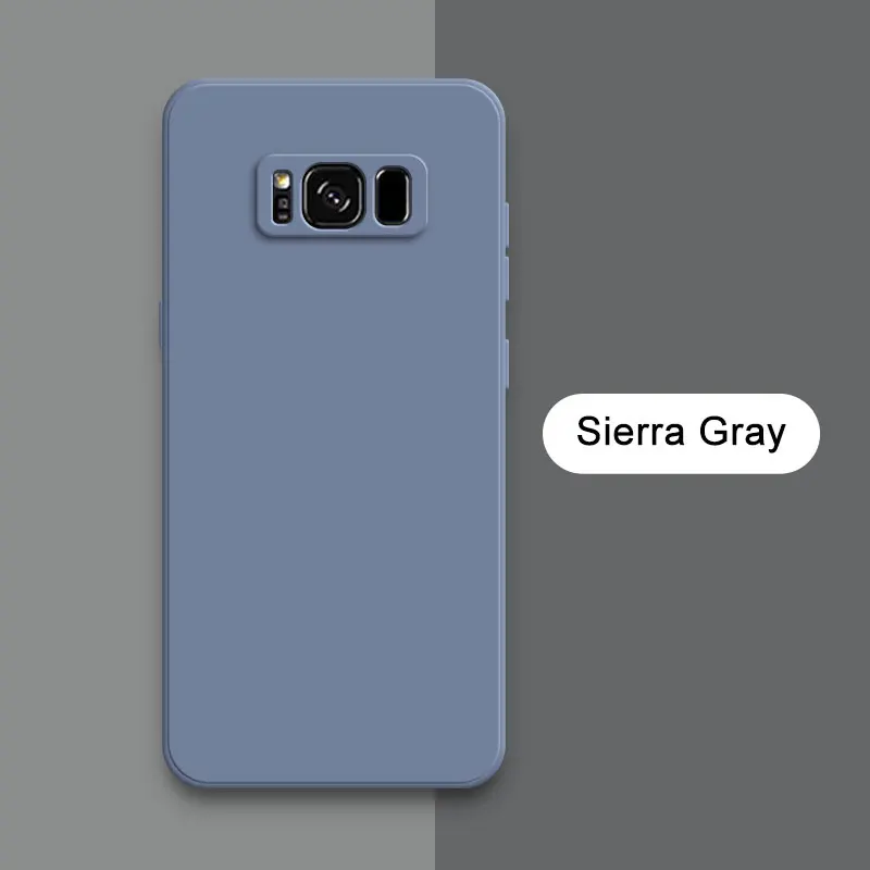 thumbnail image 1 of Square Liquid Silicone Phone Case for Samsung Galaxy S8 Plus Soft Camera Protective Shockproof Back Cover SamsungS8 S8Plus Funda, 1 of 5