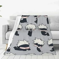 Gojo Sensei Anime Manga Blanket Fleece Autumn/Winter Jujutsu Kaisen Multi-function Super Warm Throw Blankets for Bedding Outdoor 1