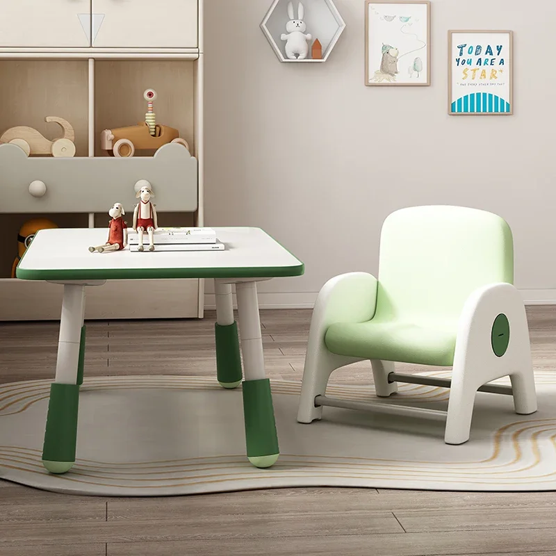 Kid Children's Desk Child Study Table Tables School Supplies Set Kids Childrens Furniture Small Chair Room Classroom Student