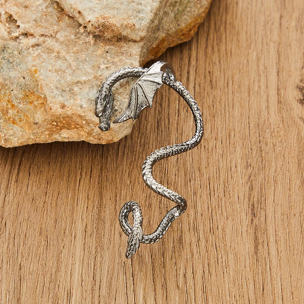 Dragon Earrings Vintage Gold Dragon Left Earrings For Women Pendants