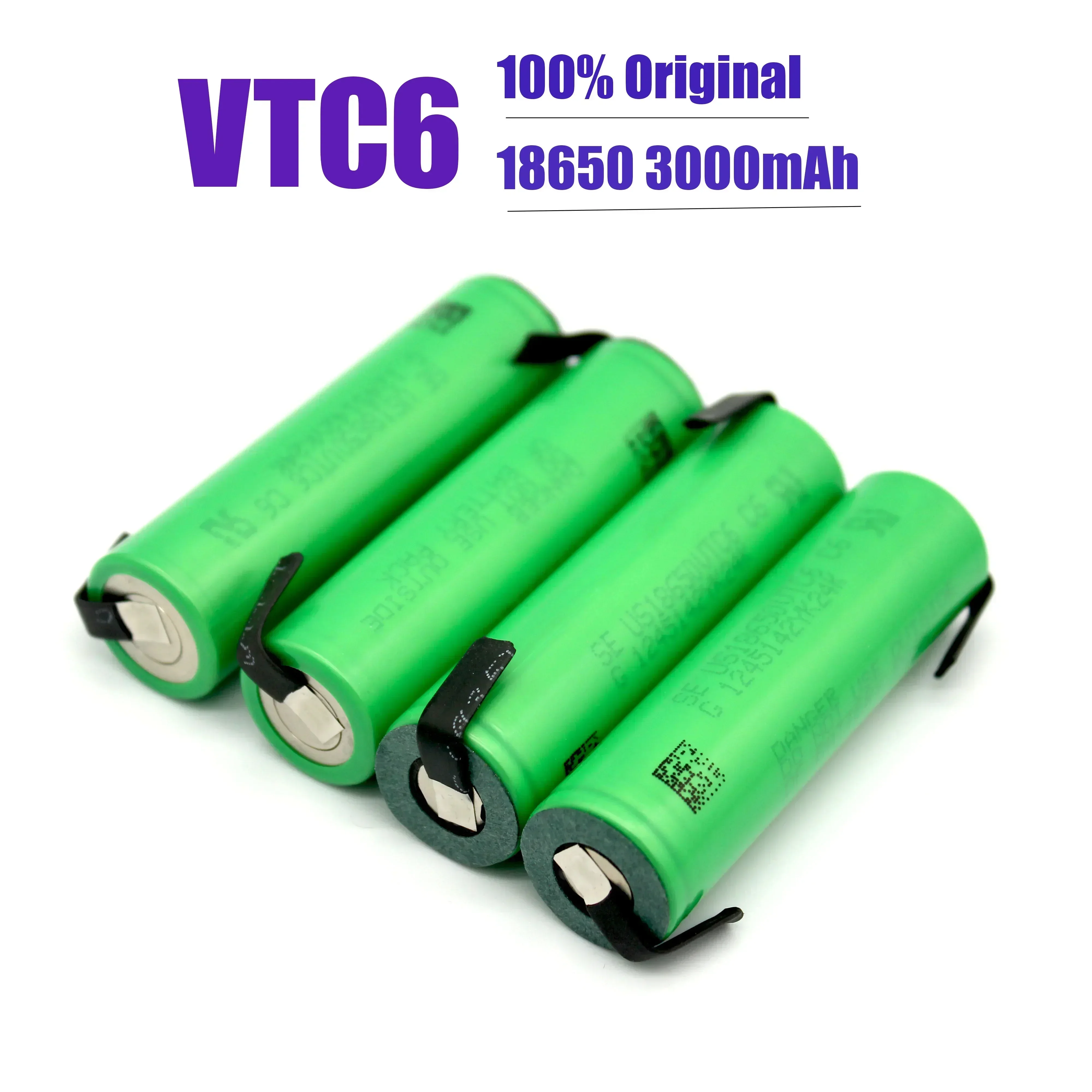 

100%.New Original.rechargeabie.VTC6.3.7V.3000mAh.Li-ion.battery.18650 For Sony.US18650.VTC6.30A Toys Flashlight.tools.