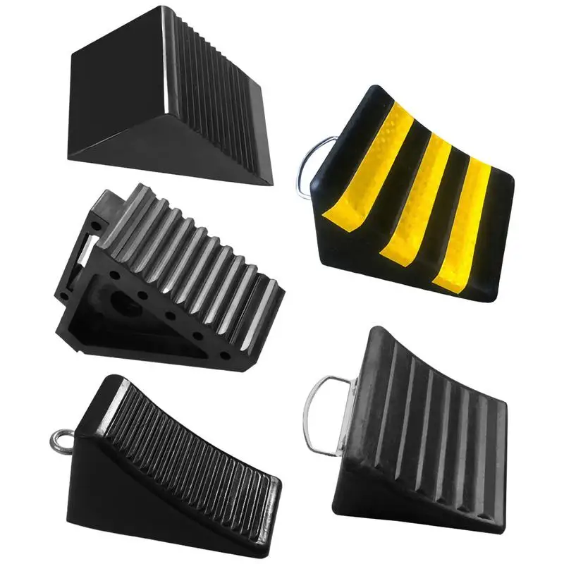 

Car High Strength Wheel Chocks Travel Trailers Threshold Ramp Wheel Chock Stopper Wheel Rubber Stop Slider Block For Cars SUVs