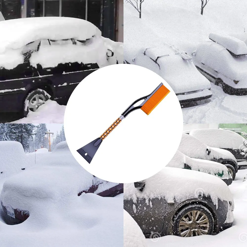 Detachable Car Snow Shovel Winter Ice Scraper Sweeping Brush Window Windshield Cleaning Scraping Removal Tool for Vehicle