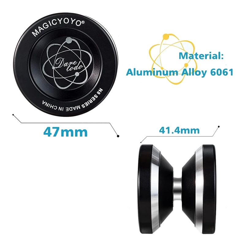 Yoyo Ball MAGICYOYO Unresponsive N8 Undersized Metal For Adults Kids Bonus 5 Yoyo Strings Yo Yo Bag