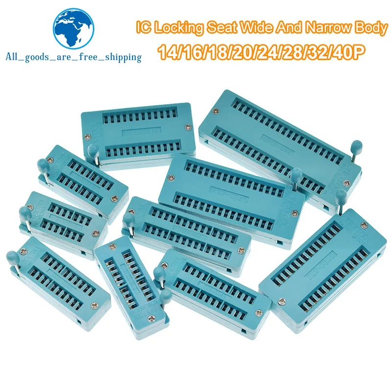 TZT 1/3PCS 14 16 18 20 24 28 32 40 P Pin 2.54 MM Green DIP Universal ...