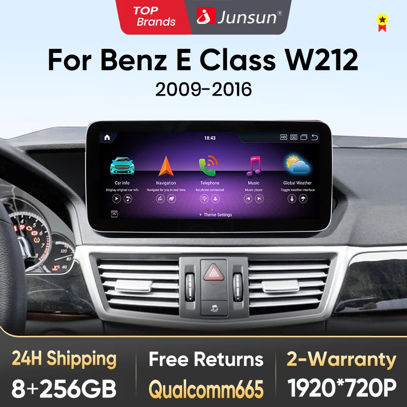 Junsun AI Voice Wireless CarPlay Car Radio Multimedia For Mercedes