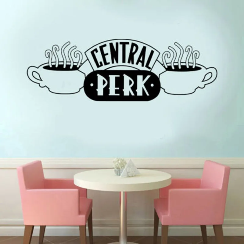 Large Central Perk Wall Sticker Friends Tv Show Coffee Wall Decal Cafe Kitchen Dining Room Vinyl Decor