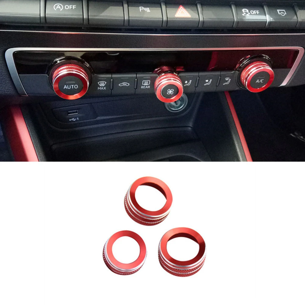 Klæbrig egyptisk lindre For Audi A3 8v 2014-2020 Car Styling Center Console Multimedia Knob Switch  Circles Decoration Cover Trim Interior Accessories - Interior Mouldings -  AliExpress